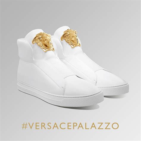 versace white dress shoes|white versace sneakers men.